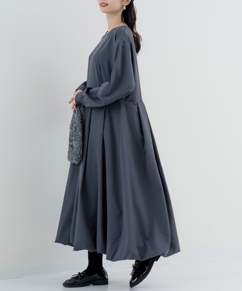 ワンピース 「refinedworks」 大人フェミニン な バルーンワンピース