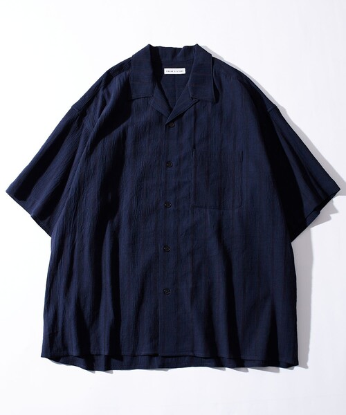 「FREAK'S STORE」 半袖シャツ SMALL サックスブルー メンズ_画像2