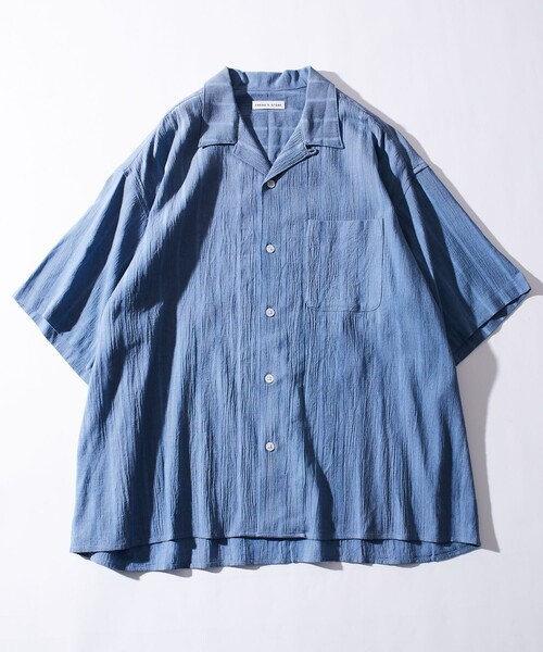 「FREAK'S STORE」 半袖シャツ SMALL サックスブルー メンズ_画像9