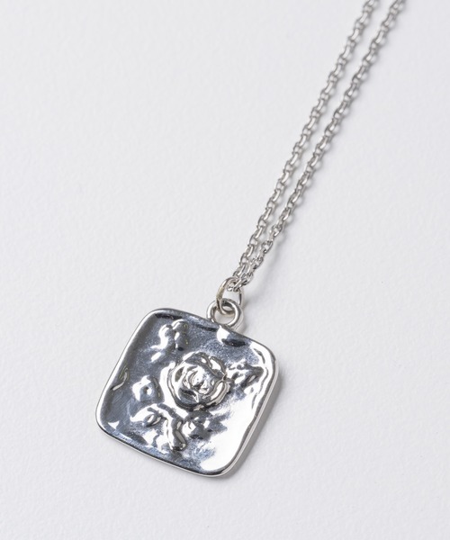 GIUNON ネックレス rose square plate necklace / ローズスクエア