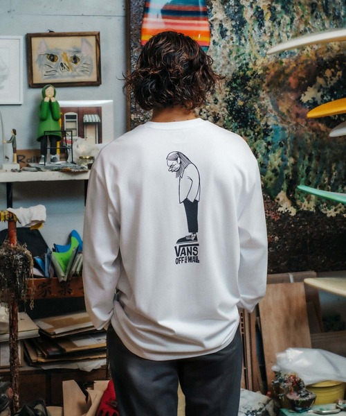 VANS（ヴァンズ） tシャツ YUSUKE HANAI Tシャツ / HANAI LS TEE White 