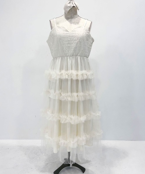 「DearMyLoveRose」 キャミソールワンピース 6L グレー レディース_画像2