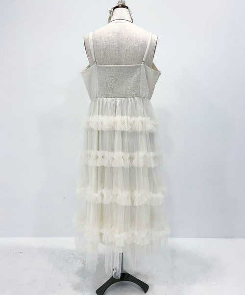 「DearMyLoveRose」 キャミソールワンピース 6L グレー レディース_画像3