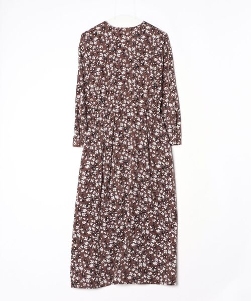「LOWRYS FARM」 花柄長袖ワンピース FREE ブラウン レディース_画像2