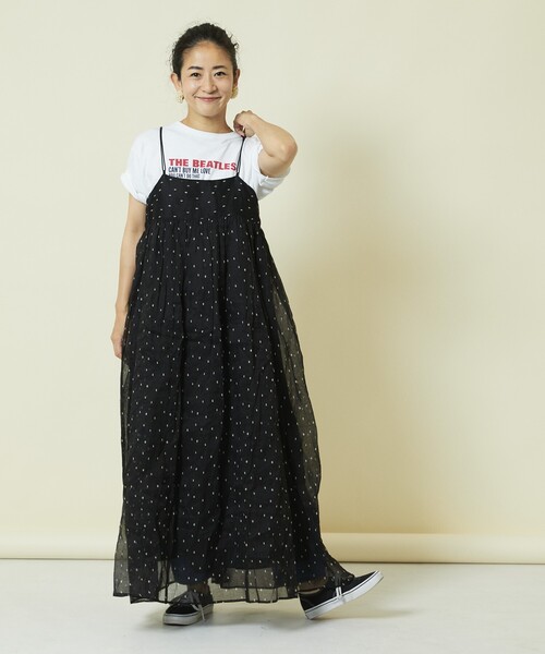 「Freada」 キャミソールワンピース ONE SIZE ホワイト レディース_画像2