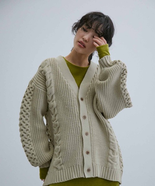 ADAM ET ROPE'（アダムエロペ） ニットカーディガン M オフホワイト