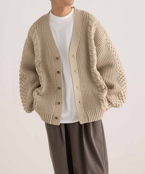 アダムエロペ　ニット　カーディガン　アイボリー ADAM ET ROPE'（アダムエロペ） ニットカーディガン M オフホワイト
