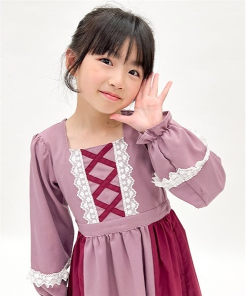 axes femme（アクシーズ ファム） 「KIDS」長袖ワンピース X-LARGE