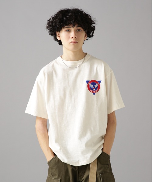 「AVIREX」 半袖Tシャツ X-LARGE オフホワイト メンズ_画像2