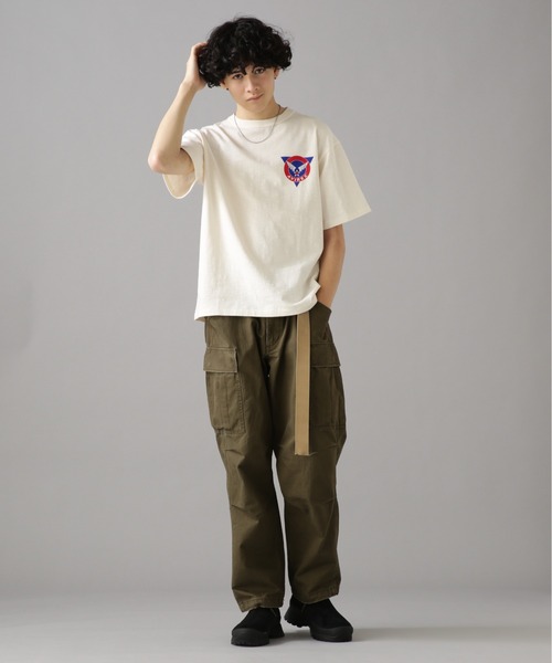 「AVIREX」 半袖Tシャツ X-LARGE オフホワイト メンズ_画像4