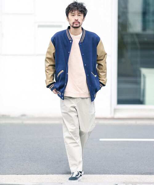 「EBBETS FIELD FLANNEL」 スタジャン LARGE グリーン メンズ_画像3