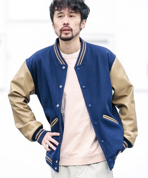 「EBBETS FIELD FLANNEL」 スタジャン LARGE グリーン メンズ_画像8