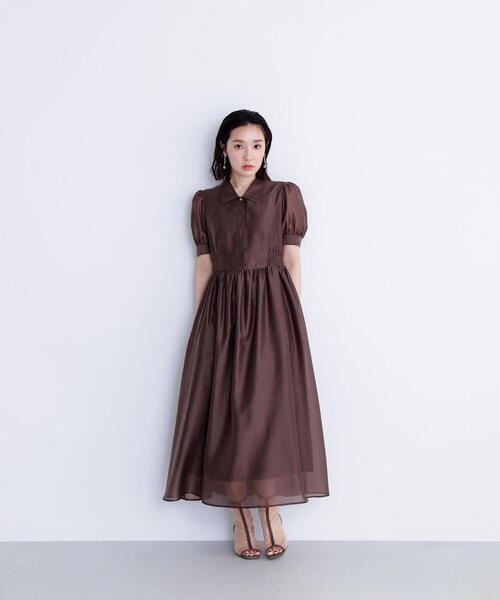 「NATURAL BEAUTY BASIC」 シャツワンピース SMALL ブルー レディース_画像4