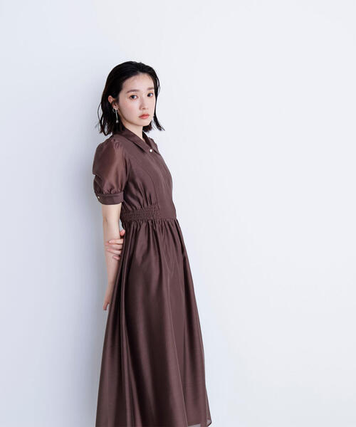 「NATURAL BEAUTY BASIC」 シャツワンピース SMALL ブルー レディース_画像5