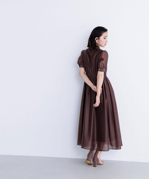「NATURAL BEAUTY BASIC」 シャツワンピース SMALL ブルー レディース_画像6