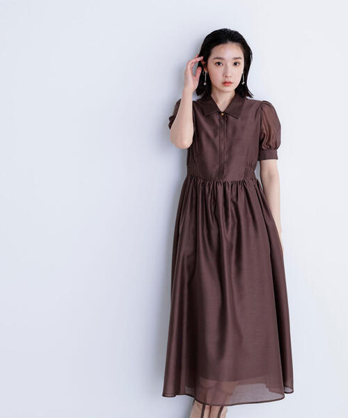「NATURAL BEAUTY BASIC」 シャツワンピース SMALL ブルー レディース_画像9
