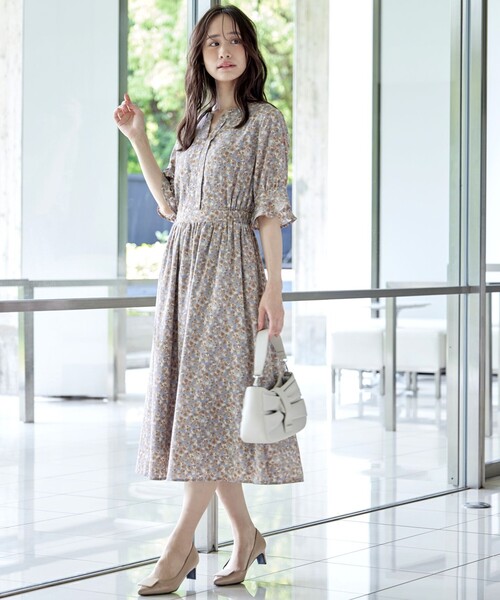 「Tiaclasse」 半袖ワンピース X-LARGE ネイビー レディース_画像2