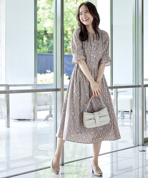 「Tiaclasse」 半袖ワンピース X-LARGE ネイビー レディース_画像5