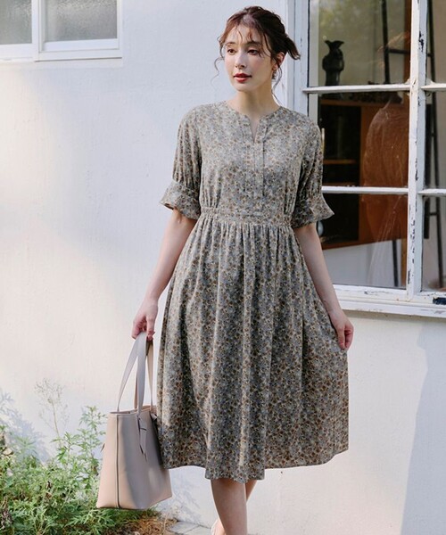 「Tiaclasse」 半袖ワンピース X-LARGE ネイビー レディース_画像8