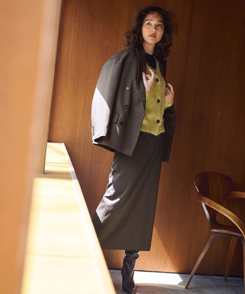 「UNFILO」 ニットカーディガン MEDIUM グレー レディース_画像4