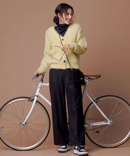 「UNFILO」 ニットカーディガン MEDIUM グレー レディース_画像5