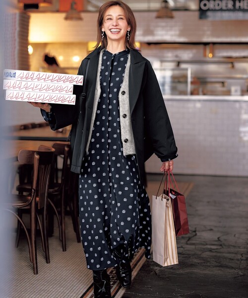 「UNFILO」 ニットカーディガン MEDIUM グレー レディース_画像7