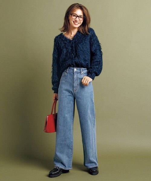 「UNFILO」 ニットカーディガン MEDIUM グレー レディース_画像8