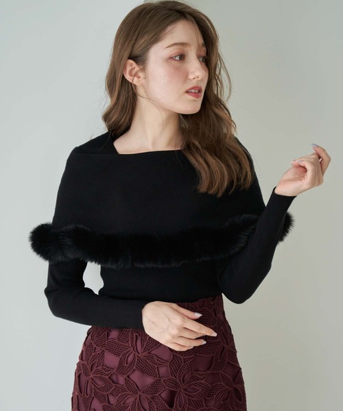 「NOELA」 長袖ニット フリー オフホワイト レディース_画像2