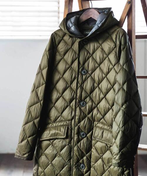 「OMNES」 ダウンコート SMALL ネイビー レディース_画像4