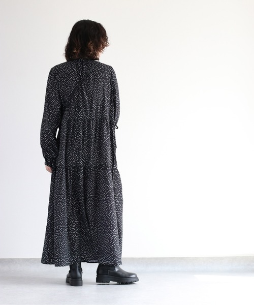 「cepo」 長袖ワンピース M チャコール レディース_画像3