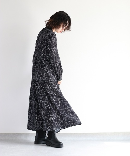 「cepo」 長袖ワンピース M チャコール レディース_画像6