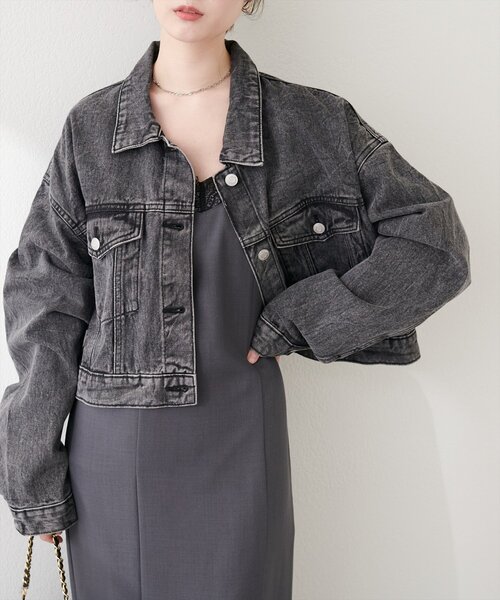 natural couture デニムジャケット gジャン ショートデニムジャケット