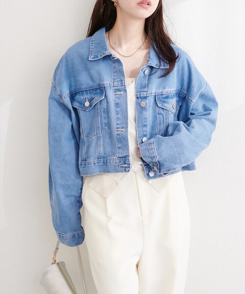 natural couture デニムジャケット gジャン ショートデニムジャケット
