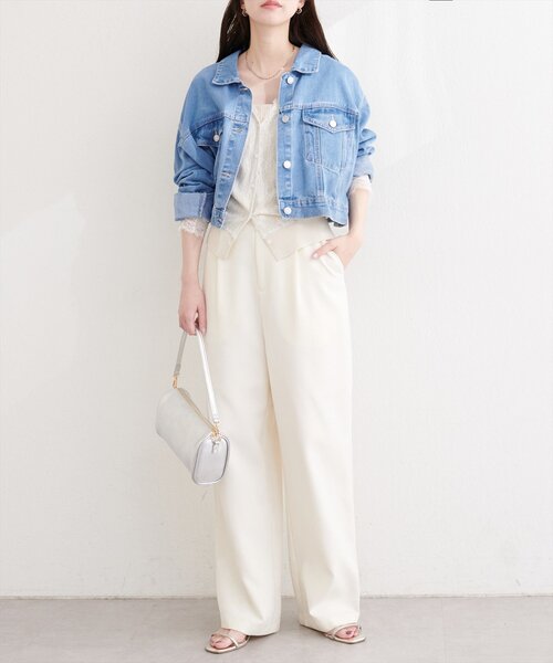 natural couture デニムジャケット gジャン ショートデニムジャケット