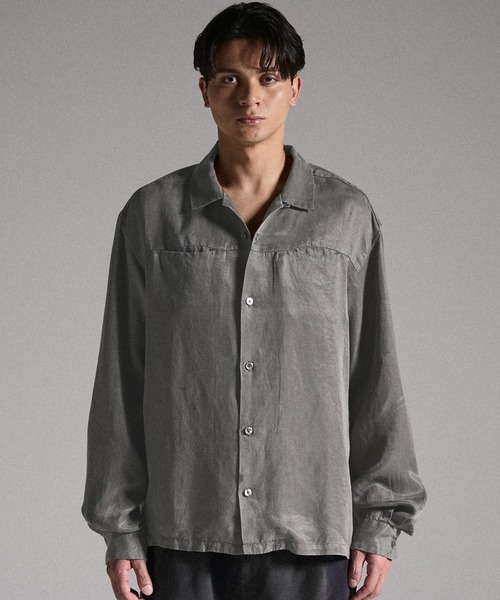 GRANCY シャツ 「GRANCY」Vintage Fade Open-collar Shirt