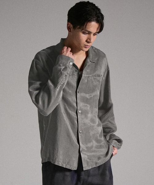 GRANCY シャツ 「GRANCY」Vintage Fade Open-collar Shirt GRANCY シャツ 「GRANCY」Vintage Fade Open-collar Shirt