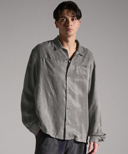 GRANCY シャツ 「GRANCY」Vintage Fade Open-collar Shirt