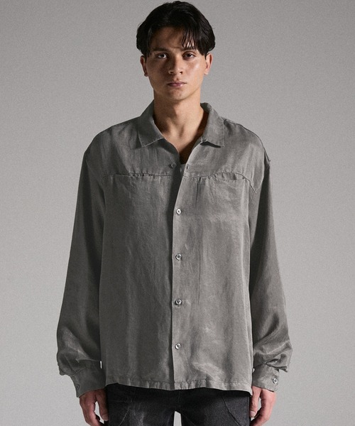 GRANCY シャツ 「GRANCY」Vintage Fade Open-collar Shirt