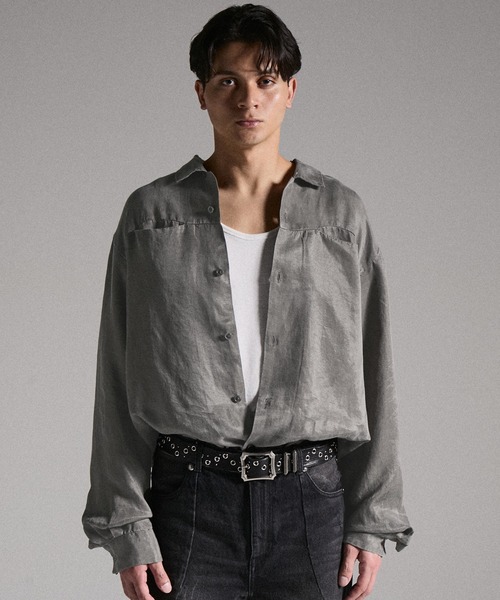 GRANCY シャツ 「GRANCY」Vintage Fade Open-collar Shirt GRANCY シャツ 「GRANCY」Vintage Fade Open-collar Shirt