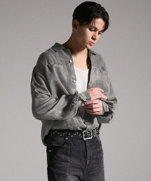 GRANCY シャツ 「GRANCY」Vintage Fade Open-collar Shirt GRANCY シャツ 「GRANCY」Vintage Fade Open-collar Shirt
