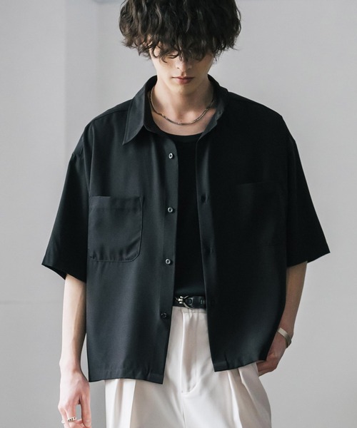 アパルトモン プルオーバーシャツ カーキー 1度短時間着用 Rocky Monroe（ロッキーモンロー） シャツ 接触冷感 オーバーサイズ
