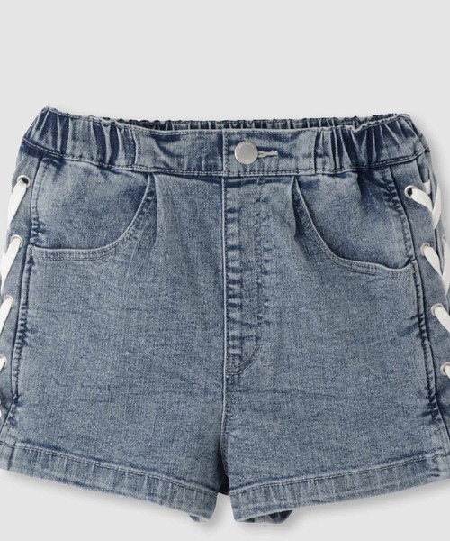 パンツ SimpLify サイドレースアップ デニムショートパンツ キッズ