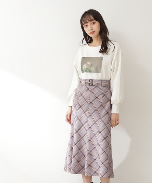 「JILL by JILL STUART」 スカート SMALL レッド レディース_画像7