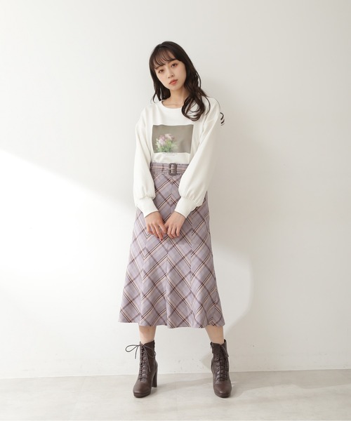 「JILL by JILL STUART」 スカート SMALL レッド レディース_画像9