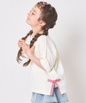 tシャツ 「綿100%」ガールズ リボンスリッ...の詳細画像1