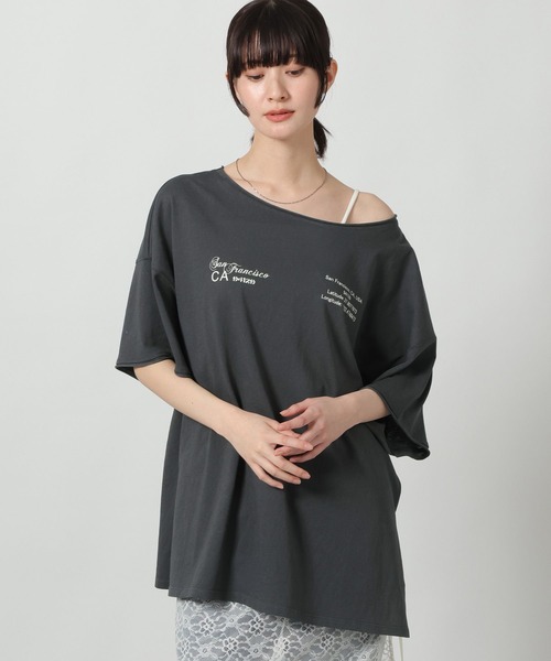 LAKOLE（ラコレ） tシャツ 半袖 スラブアソートロゴT / 671506