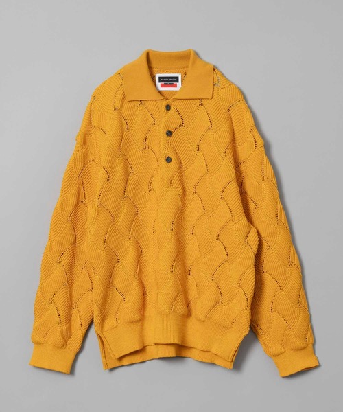 「MAISON SPECIAL」 長袖ポロシャツ 1 グレイッシュベージュ メンズの画像