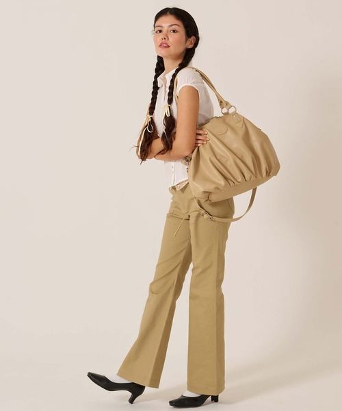 パンツ インサイド フラワー フレアパンツ TINA：JOJUN レディース_8