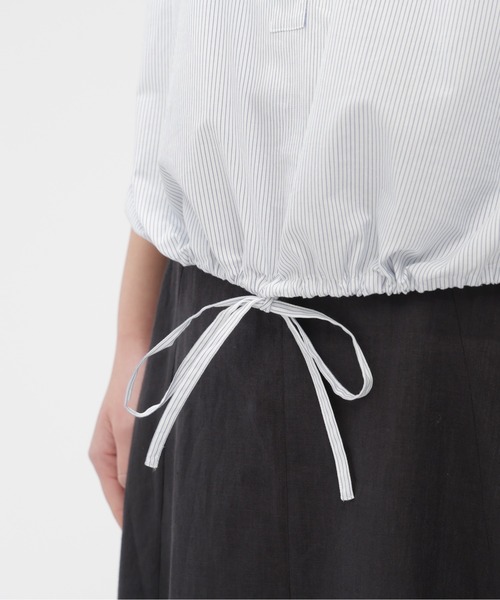 ブラウス シャツ YARN DYED COTTON POPLIN レディースの画像