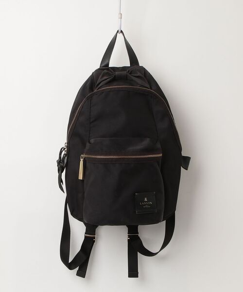 【極美品】LANVIN en Bleu トロカデロ　リボン　リュック　黒 LANVIN en Bleu 「LANVIN Bleu」 リボンリュック - ブラック